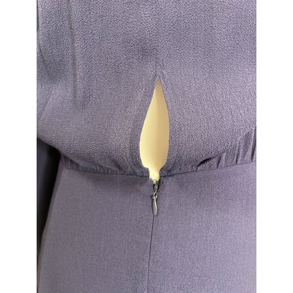Reformation V Neck Long Sleeve Dress Navy Blue Size 6 Pockets - Picture 3 of 8